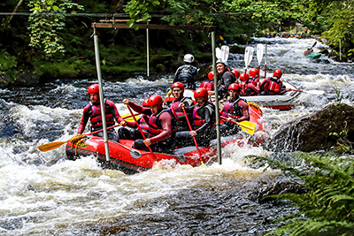 White-Water rafting in Snowdonia.  Taken for Welsh Government Project.